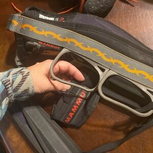 Mammut Black and Gray Belt with Yellow Accents